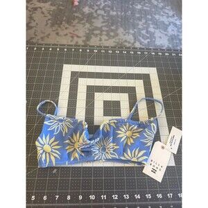 Billabong Blue Floral Bikini Top Small NWT Swim Bralette